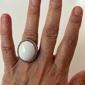 David Yurman agate/diamond ring